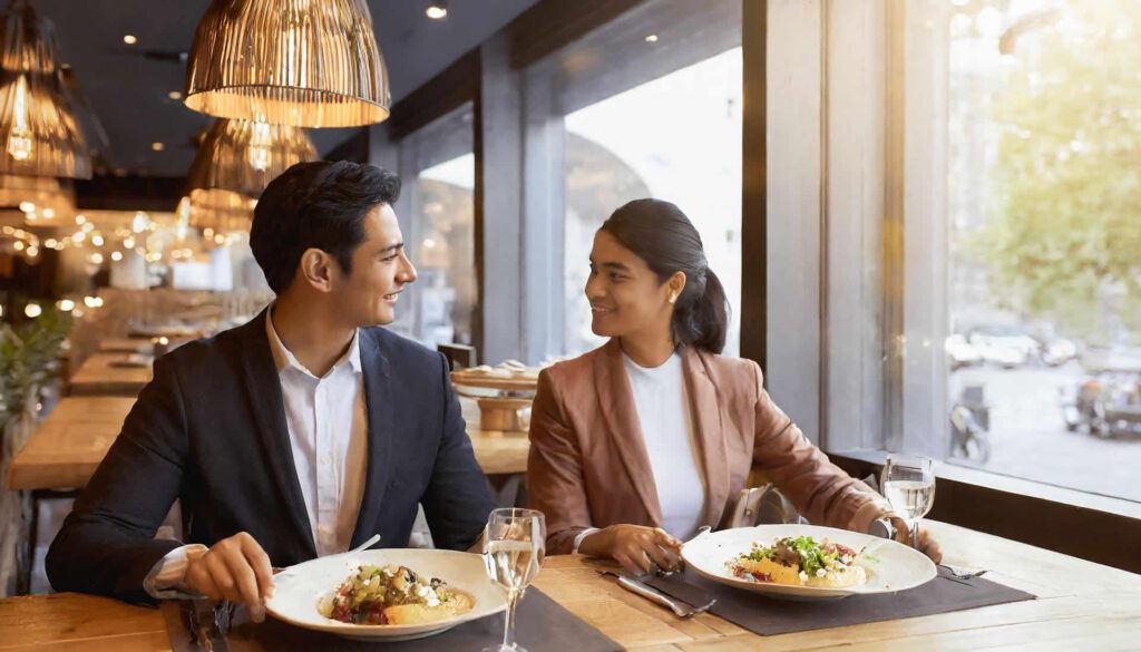 Cheating Partner or Spouse having an affair in a restuarant